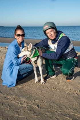 abb Katja Woywood und Marco Girnth zu Gast am Strand bei 10.Jahre Baltic Lights 2026 Promi Charity Schlittenhunderennen zu Gunsten der Welthungerhilfe an der Ostsee zwischen der Seebruecke Ahlbeck und der Seebruecke Heringsdorf , Freitag 06.03.2026 in Heringsdorf MV Deutschland