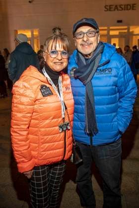 abb Christine Stumph und Wolfgang Stumph Ehepaar zu Gast am Strand bei 10.Jahre Baltic Lights 2026 Promi Charity Schlittenhunderennen zu Gunsten der Welthungerhilfe an der Ostsee zwischen der Seebruecke Ahlbeck und der Seebruecke Heringsdorf , Freitag 06.03.2026 in Heringsdorf MV Deutschland