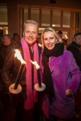 abb Roman Knizka und Franziska Hippe zu Gast am Strand Falckellauf bei 10.Jahre Baltic Lights 2026 Promi Charity Schlittenhunderennen zu Gunsten der Welthungerhilfe an der Ostsee zwischen der Seebruecke Ahlbeck und der Seebruecke Heringsdorf , Freitag 06.03.2026 in Heringsdorf MV Deutschland
