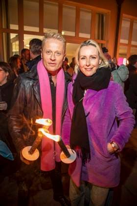 abb Roman Knizka und Franziska Hippe zu Gast am Strand Falckellauf bei 10.Jahre Baltic Lights 2026 Promi Charity Schlittenhunderennen zu Gunsten der Welthungerhilfe an der Ostsee zwischen der Seebruecke Ahlbeck und der Seebruecke Heringsdorf , Freitag 06.03.2026 in Heringsdorf MV Deutschland