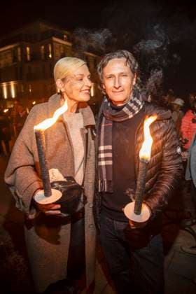 abb Sanna Englund und Marco Fischer ( Ehemann) zu Gast am Strand Falckellauf bei 10.Jahre Baltic Lights 2026 Promi Charity Schlittenhunderennen zu Gunsten der Welthungerhilfe an der Ostsee zwischen der Seebruecke Ahlbeck und der Seebruecke Heringsdorf , Freitag 06.03.2026 in Heringsdorf MV Deutschland