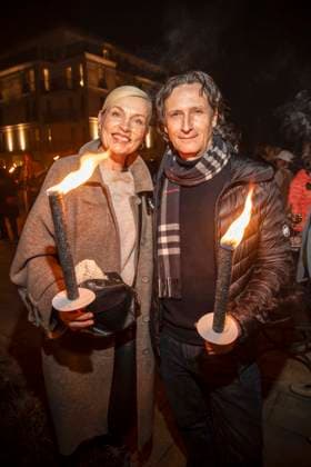 abb Sanna Englund und Marco Fischer ( Ehemann) zu Gast am Strand Falckellauf bei 10.Jahre Baltic Lights 2026 Promi Charity Schlittenhunderennen zu Gunsten der Welthungerhilfe an der Ostsee zwischen der Seebruecke Ahlbeck und der Seebruecke Heringsdorf , Freitag 06.03.2026 in Heringsdorf MV Deutschland