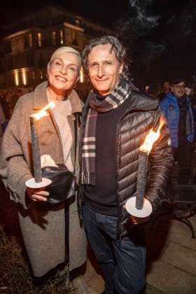 abb Sanna Englund und Marco Fischer ( Ehemann) zu Gast am Strand Falckellauf bei 10.Jahre Baltic Lights 2026 Promi Charity Schlittenhunderennen zu Gunsten der Welthungerhilfe an der Ostsee zwischen der Seebruecke Ahlbeck und der Seebruecke Heringsdorf , Freitag 06.03.2026 in Heringsdorf MV Deutschland