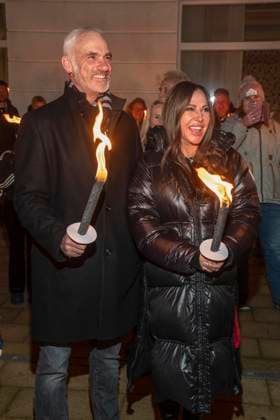 abb Rene M. und Simone Thomalla Freund zu Gast am Strand Falckellauf bei 10.Jahre Baltic Lights 2026 Promi Charity Schlittenhunderennen zu Gunsten der Welthungerhilfe an der Ostsee zwischen der Seebruecke Ahlbeck und der Seebruecke Heringsdorf , Freitag 06.03.2026 in Heringsdorf MV Deutschland