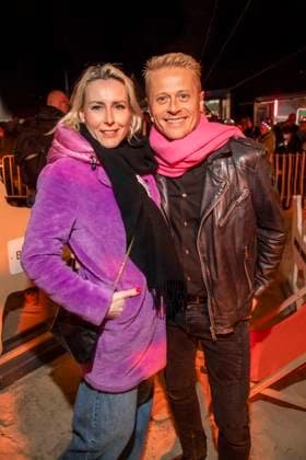 abb Franziska Hippe und Roman Knizka zu Gast am Strand bei 10.Jahre Baltic Lights 2026 Promi Charity Schlittenhunderennen zu Gunsten der Welthungerhilfe an der Ostsee zwischen der Seebruecke Ahlbeck und der Seebruecke Heringsdorf , Freitag 06.03.2026 in Heringsdorf MV Deutschland