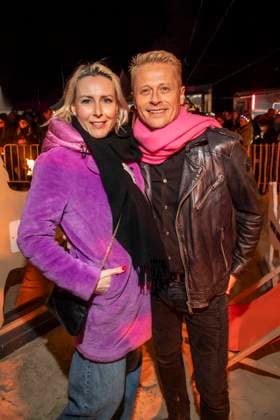 abb Franziska Hippe und Roman Knizka zu Gast am Strand bei 10.Jahre Baltic Lights 2026 Promi Charity Schlittenhunderennen zu Gunsten der Welthungerhilfe an der Ostsee zwischen der Seebruecke Ahlbeck und der Seebruecke Heringsdorf , Freitag 06.03.2026 in Heringsdorf MV Deutschland
