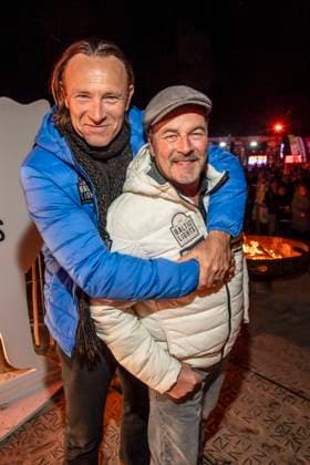abb Bernhard Bettermann und Till Demtroeder zu Gast am Strand bei 10.Jahre Baltic Lights 2026 Promi Charity Schlittenhunderennen zu Gunsten der Welthungerhilfe an der Ostsee zwischen der Seebruecke Ahlbeck und der Seebruecke Heringsdorf , Freitag 06.03.2026 in Heringsdorf MV Deutschland