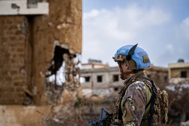 UNIFIL Patrol Southern Lebanon A UN peacekeeper stands during a patrol in southern Lebanon on February 22, 2026. The United Nations Interim Force in Lebanon (UNIFIL) operates in the area between the Litani River and the Blue Line in accordance with United Nations Security Council Resolution 1701 adopted in 2006. Yarine South Governorate Lebanon Copyright: xSilviaxCasadeix