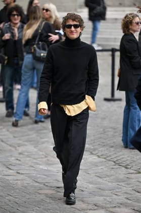 PFW Celine Outside Arrivals Aliocha Schneider arriving at the Celine show during Fashion Week in Paris, France on March 7, 2026. Photo by Julien Reynaud APS-Medias ABACAPRESS.COM Paris France  Copyright: xReynaudxJulien APS-Medias ABACAx