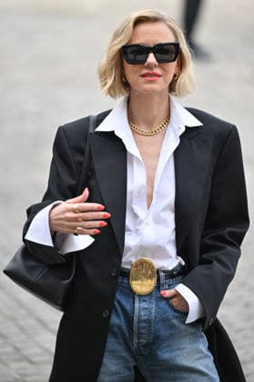 PFW Celine Outside Arrivals Naomi Watts arriving at the Celine show during Fashion Week in Paris, France on March 7, 2026. Photo by Julien Reynaud APS-Medias ABACAPRESS.COM Paris France  Copyright: xReynaudxJulien APS-Medias ABACAx