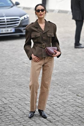 PFW Celine Outside Arrivals Bella Kim arriving at the Celine show during Fashion Week in Paris, France on March 7, 2026. Photo by Julien Reynaud APS-Medias ABACAPRESS.COM Paris France  Copyright: xReynaudxJulien APS-Medias ABACAx
