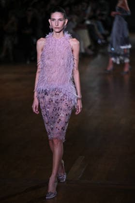 PFW Georges Hobeika Runway A model walks the runway at the Georges Hobeika show during Fashion Week in Paris, France on March 7, 2026. Photo by Julien Reynaud APS-Medias ABACAPRESS.COM Paris France  Copyright: xReynaudxJulien APS-Medias ABACAx