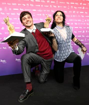 The 15th René du Cinéma Awards Ceremony BRUSSELS, BELGIUM - MARCH 07 : Meilleur espoir masculin et féminin : Maxi Delmelle & Maria Cavalier Bazan (Aimer perdre) pictured during the 15th René du Cinéma Awards Ceremony on March 7, 2026 in Brussels, Belgium, 07 03 2026 Brussels Belgium  Copyright: xDidierxLebrunx