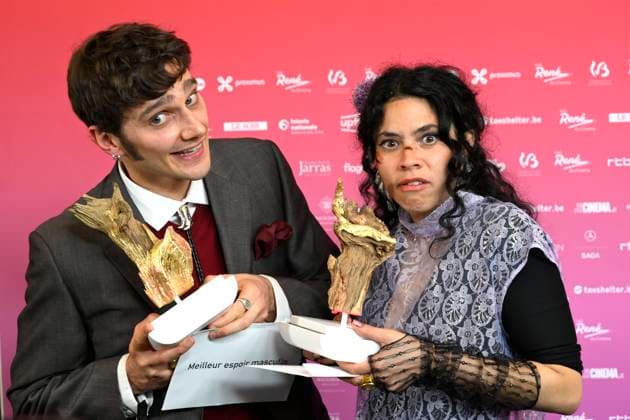 The 15th René du Cinéma Awards Ceremony BRUSSELS, BELGIUM - MARCH 07 : Meilleur espoir masculin et féminin : Maxi Delmelle & Maria Cavalier Bazan (Aimer perdre) pictured during the 15th René du Cinéma Awards Ceremony on March 7, 2026 in Brussels, Belgium, 07 03 2026 Brussels Belgium  Copyright: xDidierxLebrunx