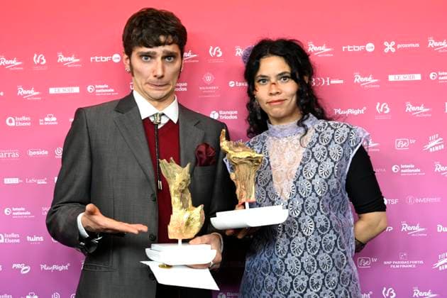 The 15th René du Cinéma Awards Ceremony BRUSSELS, BELGIUM - MARCH 07 : Meilleur espoir masculin et féminin : Maxi Delmelle & Maria Cavalier Bazan (Aimer perdre) pictured during the 15th René du Cinéma Awards Ceremony on March 7, 2026 in Brussels, Belgium, 07 03 2026 Brussels Belgium  Copyright: xDidierxLebrunx