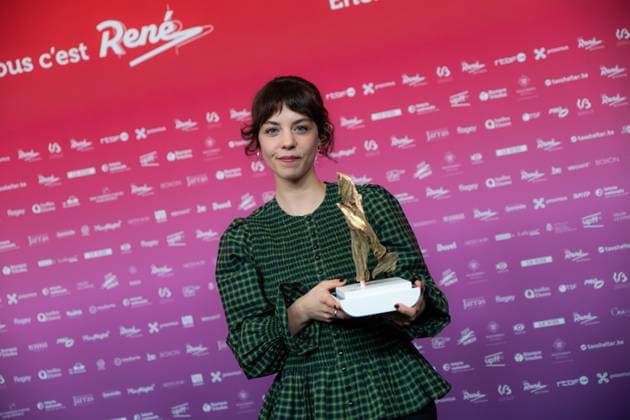 Winner of the Best Supporting Actress, Salome Dewaels (Nino) poses for the photographer at the 15th edition of the Rene du Cinema film awards ceremony, Saturday 07 March 2026, in Brussels. The awards are rewarded to movies of Belgian French-speaking producers.  EMILExWINDAL 166801588