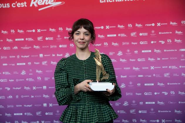 Winner of the Best Supporting Actress, Salome Dewaels (Nino) poses for the photographer at the 15th edition of the Rene du Cinema film awards ceremony, Saturday 07 March 2026, in Brussels. The awards are rewarded to movies of Belgian French-speaking producers.  EMILExWINDAL 166801616