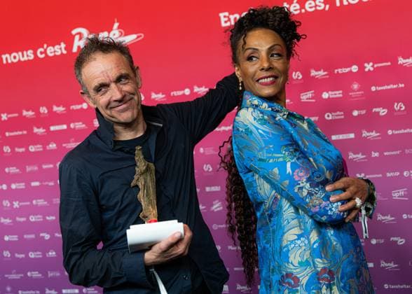 Winner of Best Documentary, Soundtrack to a coup d Etat of Johan Grimonprez pose for the photographer at the 15th edition of the Rene du Cinema film awards ceremony, Saturday 07 March 2026, in Brussels. The awards are rewarded to movies of Belgian French-speaking producers.  EMILExWINDAL 166802992