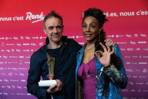 Winner of Best Documentary, Soundtrack to a coup d Etat of Johan Grimonprez pose for the photographer at the 15th edition of the Rene du Cinema film awards ceremony, Saturday 07 March 2026, in Brussels. The awards are rewarded to movies of Belgian French-speaking producers.  EMILExWINDAL 166803107