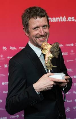 Winner of the Best Original Music, Vincent Cahay (Maldoror) poses for the photographer at the 15th edition of the Rene du Cinema film awards ceremony, Saturday 07 March 2026, in Brussels. The awards are rewarded to movies of Belgian French-speaking producers.  EMILExWINDAL 166803457