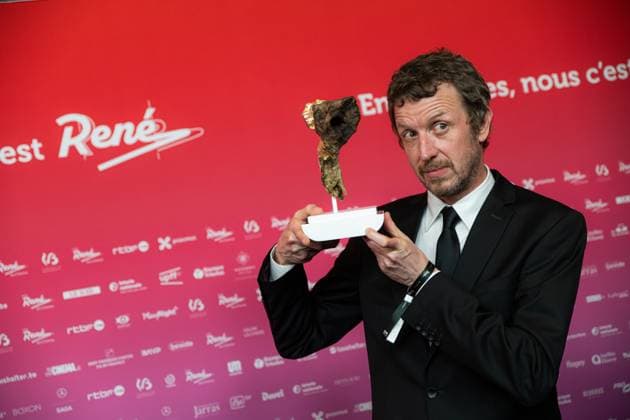 Winner of the Best Original Music, Vincent Cahay (Maldoror) poses for the photographer at the 15th edition of the Rene du Cinema film awards ceremony, Saturday 07 March 2026, in Brussels. The awards are rewarded to movies of Belgian French-speaking producers.  EMILExWINDAL 166803458