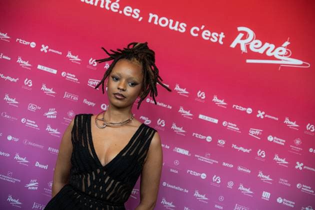 Singer Camille Yembe poses for the photographer at the 15th edition of the Rene du Cinema film awards ceremony, Saturday 07 March 2026, in Brussels. The awards are rewarded to movies of Belgian French-speaking producers.  EMILExWINDAL 166803466