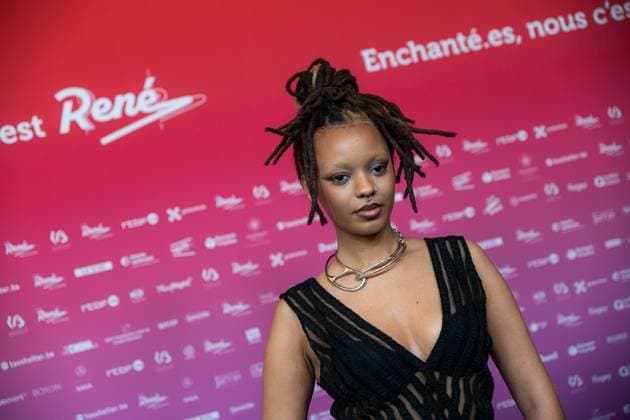 Singer Camille Yembe poses for the photographer at the 15th edition of the Rene du Cinema film awards ceremony, Saturday 07 March 2026, in Brussels. The awards are rewarded to movies of Belgian French-speaking producers.  EMILExWINDAL 166803470