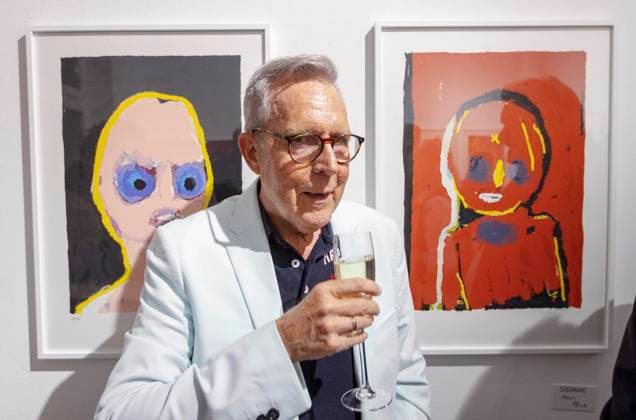 Der Schauspieler und Künstler, Milan Peschel, ** NUR FÜR REDAKTIONELLE ZWECKE ** EDITORIAL USE ONLY **<p>Der Schauspieler und Künstler, Milan Peschel, präsentiert am Samstag, dem 7. März 2026 seine eigenen künstlerischen Arbeiten auf einer Vernissage in der Kleinen Affäre in Hattingen Blankenstein. Deutschland NRW Hattingen Copyright: WalterxFischer