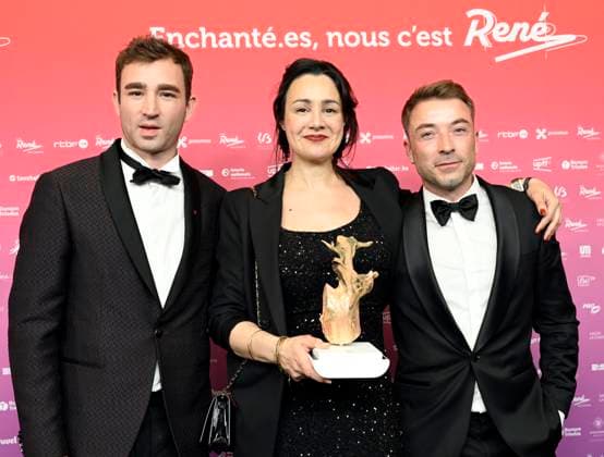 The 15th René du Cinéma Awards Ceremony BRUSSELS, BELGIUM - MARCH 07 : Meilleure actrice : Myriem Akheddiou (On vous croit) & Meilleur film : Arnaud Ponthière et Arnaud Dufeys (On vous croit) pictured during the 15th René du Cinéma Awards Ceremony on March 7, 2026 in Brussels, Belgium, 07 03 2026 Brussels Belgium  Copyright: xDidierxLebrunx