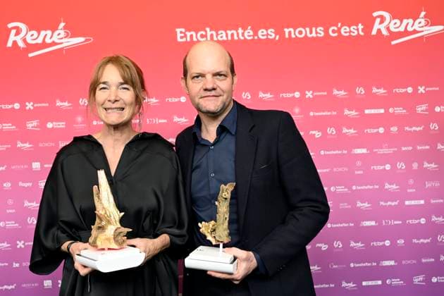 The 15th René du Cinéma Awards Ceremony BRUSSELS, BELGIUM - MARCH 07 : Meilleure actrice dans une série : Anne Coesens dans Pandore et Meilleur acteur dans une série : Yoann Blanc dans Pandore pictured during the 15th René du Cinéma Awards Ceremony on March 7, 2026 in Brussels, Belgium, 07 03 2026 Brussels Belgium  Copyright: xDidierxLebrunx