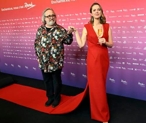 The 15th René du Cinéma Awards Ceremony BRUSSELS, BELGIUM - MARCH 08 : Jaco Van Dormael & Charline Vanhoenacker (Maitresse de céremonie) pictured during the 15th René du Cinéma Awards Ceremony on March 8, 2026 in Brussels, Belgium, 08 03 2026 Brussels Belgium  Copyright: xDidierxLebrunx
