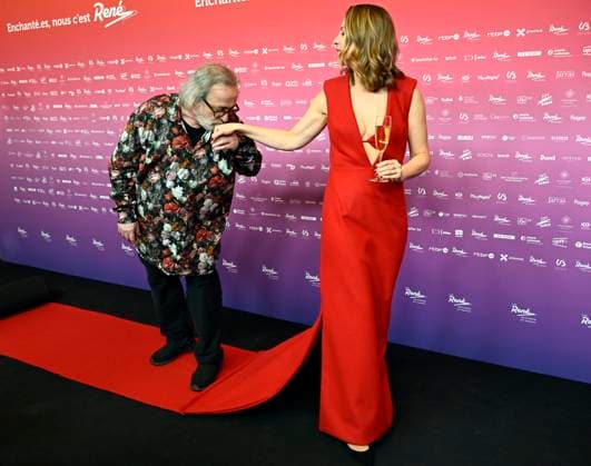 The 15th René du Cinéma Awards Ceremony BRUSSELS, BELGIUM - MARCH 08 : Jaco Van Dormael & Charline Vanhoenacker (Maitresse de céremonie) pictured during the 15th René du Cinéma Awards Ceremony on March 8, 2026 in Brussels, Belgium, 08 03 2026 Brussels Belgium  Copyright: xDidierxLebrunx