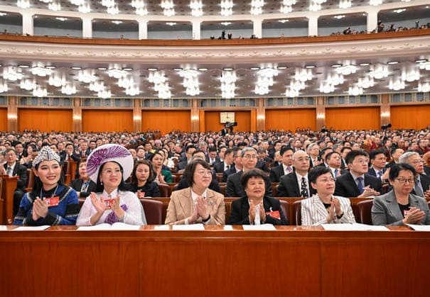 (260308) -- BEIJING, March 8, 2026 -- The third plenary meeting of the fourth session of the 14th National Committee of the Chinese People s Political Consultative Conference (CPPCC) is held at the Great Hall of the People in Beijing, capital of China, March 8, 2026. ) (TWO SESSIONS) CHINA-BEIJING-CPPCC-ANNUAL SESSION-THIRD PLENARY MEETING (CN) YuexYuewei 