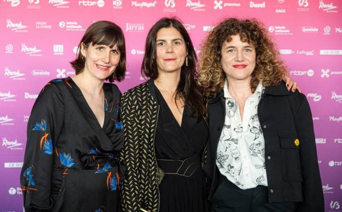La Femme la plus riche du monde team poses for the photographer before the 15th edition of the Rene du Cinema film awards ceremony, Saturday 07 March 2026, in Brussels. The awards are rewarded to movies of Belgian French-speaking producers.  EMILExWINDAL 166821648