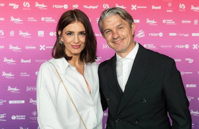 Belgian journalist Elodie de Selys and Belgian journalist Benjamin Deceuninck pose for the photographer before the 15th edition of the Rene du Cinema film awards ceremony, Saturday 07 March 2026, in Brussels. The awards are rewarded to movies of Belgian French-speaking producers.  EMILExWINDAL 166821692