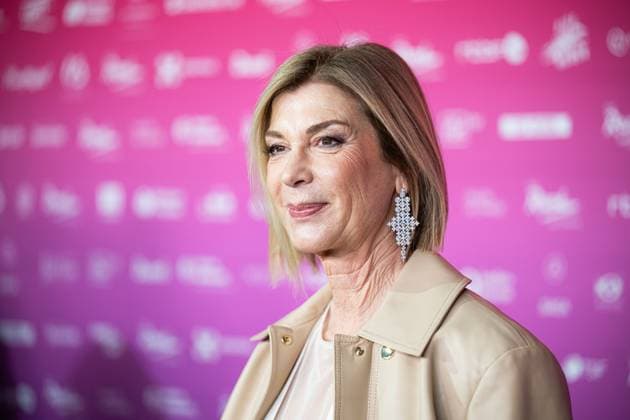 French actress and director Michele Laroque poses for the photographer before the 15th edition of the Rene du Cinema film awards ceremony, Saturday 07 March 2026, in Brussels. The awards are rewarded to movies of Belgian French-speaking producers.  EMILExWINDAL 166821808