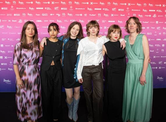 Jeunes meres team poses for the photographer before the 15th edition of the Rene du Cinema film awards ceremony, Saturday 07 March 2026, in Brussels. The awards are rewarded to movies of Belgian French-speaking producers.  EMILExWINDAL 166821817