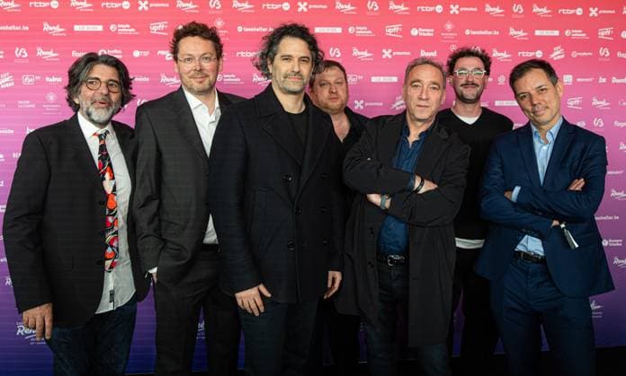 Nominee for Best Foreign Film in Co-Production, Flow team poses for the photographer before the 15th edition of the Rene du Cinema film awards ceremony, Saturday 07 March 2026, in Brussels. The awards are rewarded to movies of Belgian French-speaking producers.  EMILExWINDAL 166821824