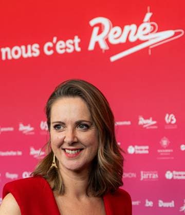 Belgian journalist and comedian Charline Vanhoenacker poses for the photographer at the 15th edition of the Rene du Cinema film awards ceremony, Saturday 07 March 2026, in Brussels. The awards are rewarded to movies of Belgian French-speaking producers.  EMILExWINDAL 166821924
