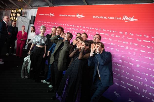 Baraki team poses for the photographer before the 15th edition of the Rene du Cinema film awards ceremony, Saturday 07 March 2026, in Brussels. The awards are rewarded to movies of Belgian French-speaking producers.  EMILExWINDAL 166822076