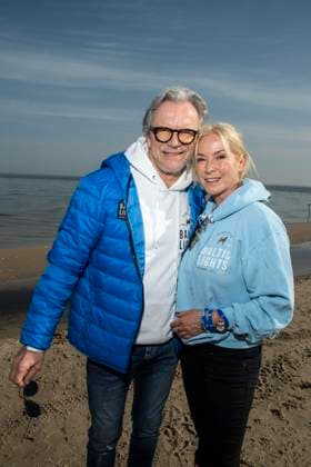 abb Wolfgang Lippert und Gesine Lippert Teilnehmer am Strand bei 10.Jahre Baltic Lights 2026 Promi Charity Schlittenhunderennen zu Gunsten der Welthungerhilfe an der Ostsee zwischen der Seebruecke Ahlbeck und der Seebruecke Heringsdorf ,Samstag 07.03.2026 in Heringsdorf MV Deutschland