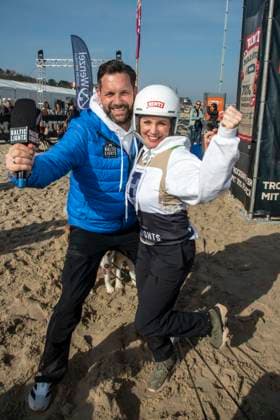 abb Matthias Killing und Gisa Zach Teilnehmer am Strand bei 10.Jahre Baltic Lights 2026 Promi Charity Schlittenhunderennen zu Gunsten der Welthungerhilfe an der Ostsee zwischen der Seebruecke Ahlbeck und der Seebruecke Heringsdorf ,Samstag 07.03.2026 in Heringsdorf MV Deutschland