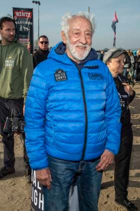 abb Dieter Hallervorden Teilnehmer am Strand bei 10.Jahre Baltic Lights 2026 Promi Charity Schlittenhunderennen zu Gunsten der Welthungerhilfe an der Ostsee zwischen der Seebruecke Ahlbeck und der Seebruecke Heringsdorf ,Samstag 07.03.2026 in Heringsdorf MV Deutschland