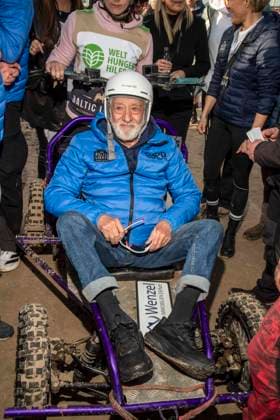 abb Dieter Hallervorden Teilnehmer am Strand bei 10.Jahre Baltic Lights 2026 Promi Charity Schlittenhunderennen zu Gunsten der Welthungerhilfe an der Ostsee zwischen der Seebruecke Ahlbeck und der Seebruecke Heringsdorf ,Samstag 07.03.2026 in Heringsdorf MV Deutschland