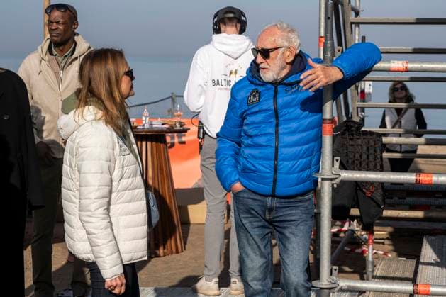 abb Christiane Zander und Dieter Hallervorden Ehepaar Teilnehmer am Strand bei 10.Jahre Baltic Lights 2026 Promi Charity Schlittenhunderennen zu Gunsten der Welthungerhilfe an der Ostsee zwischen der Seebruecke Ahlbeck und der Seebruecke Heringsdorf ,Samstag 07.03.2026 in Heringsdorf MV Deutschland