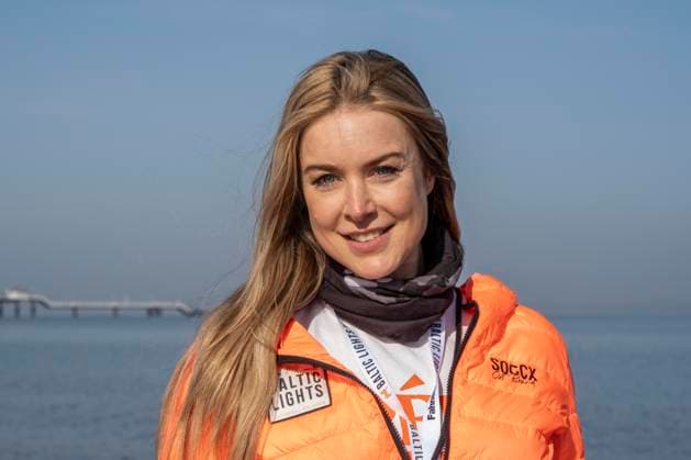 abb Nina Ensmann Teilnehmerin am Strand bei 10.Jahre Baltic Lights 2026 Promi Charity Schlittenhunderennen zu Gunsten der Welthungerhilfe an der Ostsee zwischen der Seebruecke Ahlbeck und der Seebruecke Heringsdorf ,Samstag 07.03.2026 in Heringsdorf MV Deutschland
