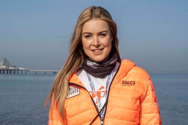 abb Nina Ensmann Teilnehmerin am Strand bei 10.Jahre Baltic Lights 2026 Promi Charity Schlittenhunderennen zu Gunsten der Welthungerhilfe an der Ostsee zwischen der Seebruecke Ahlbeck und der Seebruecke Heringsdorf ,Samstag 07.03.2026 in Heringsdorf MV Deutschland