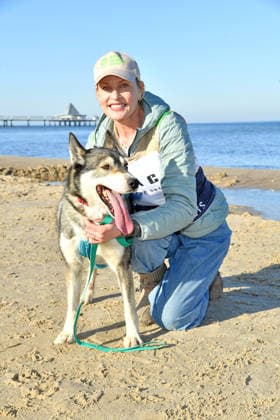 Sanna Englund beim BALTIC LIGHTS-WARM UP 2026 Charity Schilttenhunderennen in Heringsdorf auf Usedom am 07.03.2026