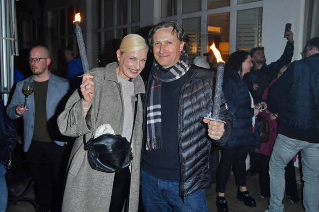 Sanna Englund und Marco Fischer beim BALTIC LIGHTS-WARM UP 2026 Charity Schilttenhunderennen in Heringsdorf auf Usedom am07.03.2026
