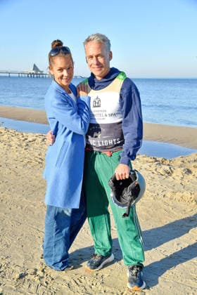 Katja Woywood und Marco Girnth beim BALTIC LIGHTS-WARM UP 2026 Charity Schilttenhunderennen in Heringsdorf auf Usedom am 07.03.2026